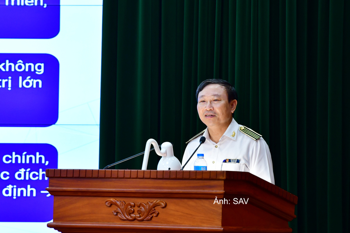 Kiểm toán trưởng KTNN khu vực VI Ngô Minh Kiểm phát biểu.