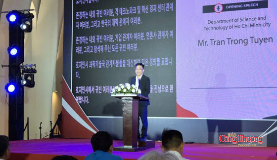 Ông Trần Trọng Tuyên, Phó Giám đốc Sở Khoa học và Công nghệ TP. Hồ Chí Minh phát biểu tại sự kiện.