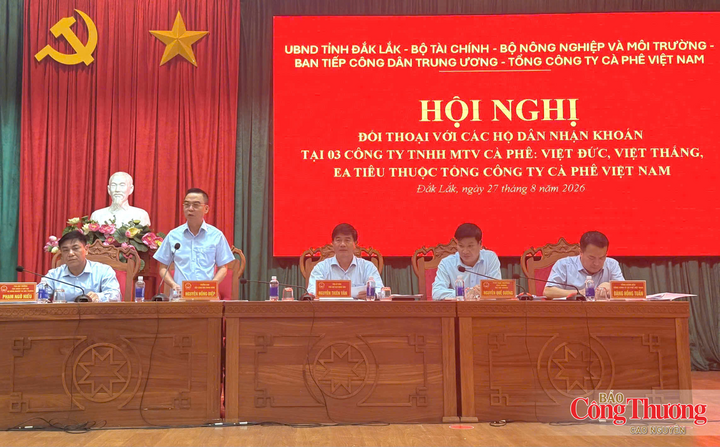 UBND tỉnh Đắk Lắk phối hợp với Thanh tra Chính phủ, các bộ, ngành liên quan tổ chức đối thoại với các hộ dân có khiếu nại, kiến nghị liên quan tại 3 công ty cà phê.