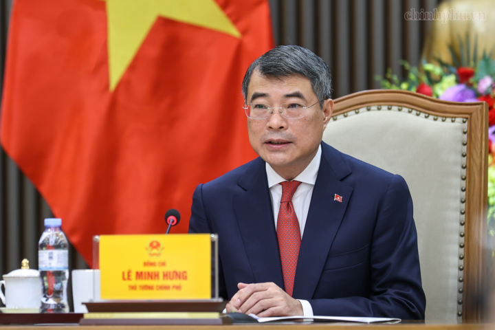 Thủ tướng Lê Minh Hưng điện đàm với Thủ tướng Đức Friedrich Merz - Ảnh: chinhphu.vn/Nhật Bắc