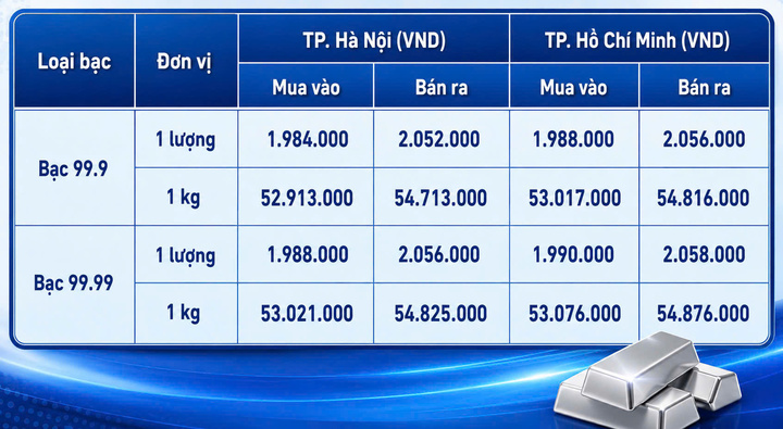 Giá bạc hôm nay 30/8/2026: Đồng loạt suy giảm - 1