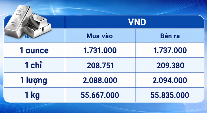 Giá bạc hôm nay 30/8/2026: Đồng loạt suy giảm - 3
