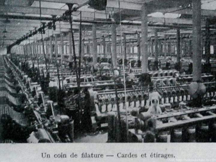Xưởng xử lý sợi bông thuộc Công ty sợi bông Bắc Kỳ.