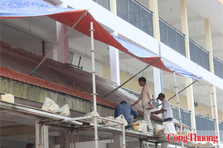 Không khí khẩn trương đang được đẩy lên cao tại các công trình trường biên giới.