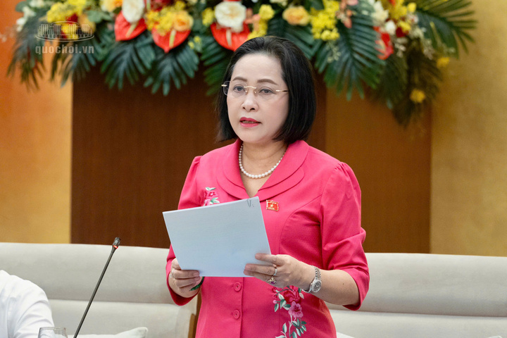 Phó Chủ tịch Quốc hội Nguyễn Thị Thanh phát biểu cho ý kiến về dự án Luật.