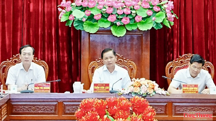 Ông Trần Văn Lâu - Bí thư Tỉnh ủy Vĩnh Long phát biểu tại hội nghị.