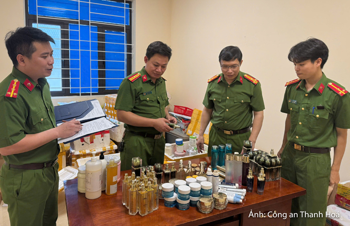 Cơ quan CSĐT Công an tỉnh Thanh Hóa triệt phá cơ sở sản xuất, buôn bán số lượng lớn mỹ phẩm giả do Nguyễn Thị Dung làm chủ