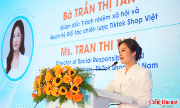Bà Trần Thị Tân, Giám đốc Trách nhiệm xã hội và Quan hệ Đối tác chiến lược TikTok Shop Việt Nam