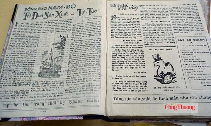 Trang nội dung tờ tin Mặt trận Kinh tế số 2, xuất bản tháng Chạp năm 1948.
