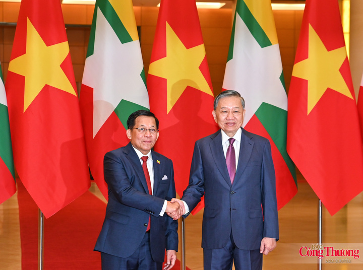 Tổng Bí thư, Chủ tịch nước Tô Lâm chủ trì Lễ đón Tổng thống Myanmar - 6