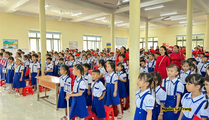 Các em học sinh tại Trường Tiểu học Phú Quý, đặc khu Phú Quý.