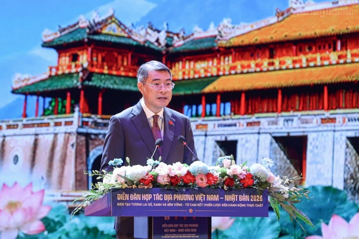 Thủ tướng phát biểu tại Diễn đàn Hợp tác địa phương Việt Nam - Nhật Bản năm 2026. Ảnh: chinhphu.vn/Nhật Bắc