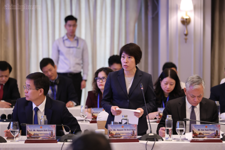 Thứ trưởng Bộ Tài chính Nguyễn Thị Bích Ngọc phát biểu - Ảnh: chinhphu.vn/Nhật Bắc