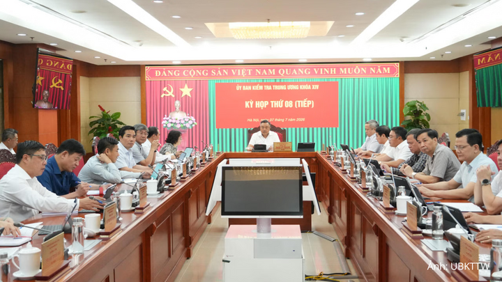 Trong các ngày 17/6, 6/7 và 7/7/2026, tại Hà Nội, Ủy ban Kiểm tra Trung ương đã họp Kỳ thứ 08 dưới sự chủ trì của đồng chí Trần Sỹ Thanh, Ủy viên Bộ Chính trị, Bí thư Trung ương Đảng, Chủ nhiệm Ủy ban Kiểm tra Trung ương. Ảnh minh họa: ubkttw.vn