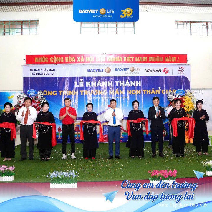 Bảo Việt hỗ trợ 2,7 tỷ đồng xây dựng Trường Mầm non Thân Giáp, Cao Bằng