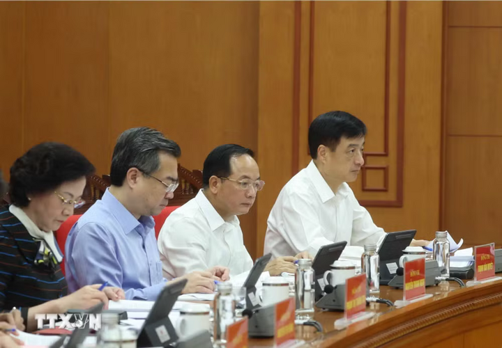 Các đại biểu tham dự cuộc làm việc. Ảnh: Thống Nhất/TTXVN