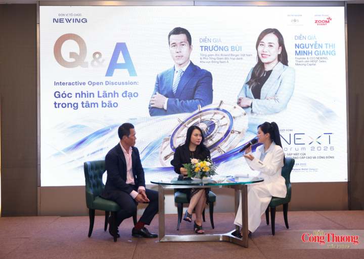 Các diễn giả thông tin về NExT Forum 2026 tại buổi họp báo.