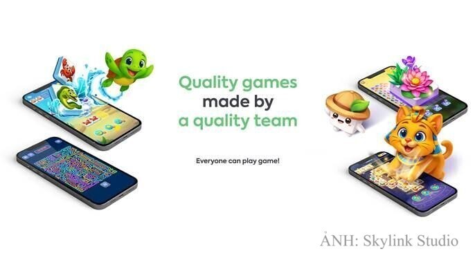 Triết lý "Quality games made by a quality team" là kim chỉ nam giúp Skylink Studio chinh phục các thị trường game mobile khó tính trên thế giới. Nguồn ảnh: Skylink Studio