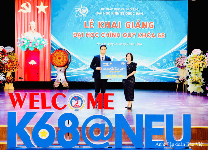 Bảo Việt dành 1 tỷ đồng trao học bổng “Bảo Việt - Vì tương lai Việt” cho sinh viên Đại học Kinh tế Quốc dân năm học 2026 - 2027