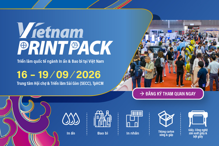 VietnamPrintPack 2026 mở cửa tự do từ ngày 16 - 19/9 tại Trung tâm Hội chợ và Triển lãm Sài Gòn.