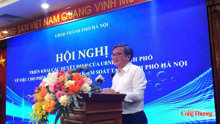 Ông Trương Việt Dũng, Phó Chủ tịch UBND TP. Hà Nội phát biểu tại hội nghị.