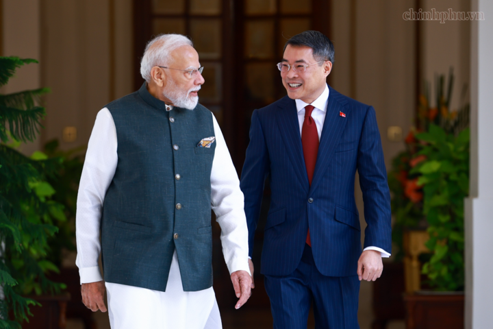 Thủ tướng Lê Minh Hưng và Thủ tướng Ấn Độ Narendra Modi - Ảnh: chinhphu.vn/Nhật Bắc