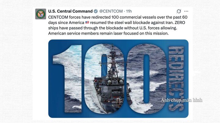 Bộ Tư lệnh Trung ương Mỹ (CENTCOM) đăng tải trên nền tảng X.