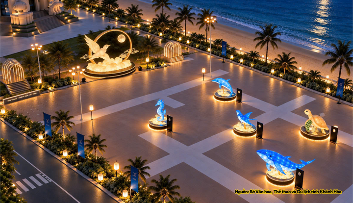 Phối cảnh Lễ hội Trung thu được tổ chức tại Quảng trường 2 tháng 4, phường Nha Trang.