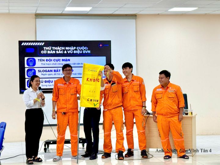 CBCNV Nhà máy Nhiệt điện Vĩnh Tân 4 tham gia các hoạt động lớp đào tạo văn hóa doanh nghiệp vừa qua.