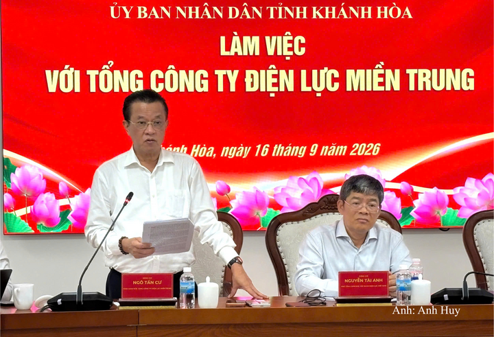 Ông Trịnh Minh Hoàng, Phó Chủ tịch UBND tỉnh Khánh Hòa phát biểu kết luận buổi làm việc.