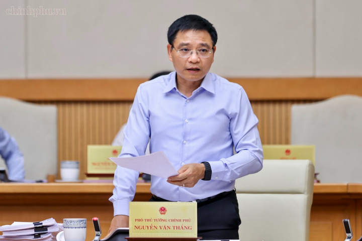 Phó Thủ tướng Nguyễn Văn Thắng phát biểu tại Phiên họp - Ảnh: chinhphu.vn/Nhật Bắc