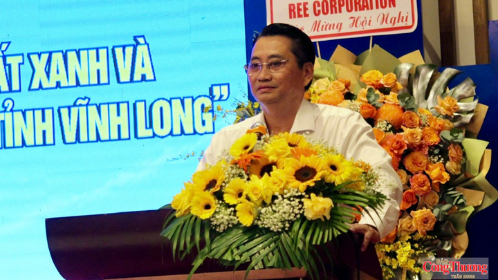 Ông Nguyễn Quỳnh Thiện – Phó chủ tịch UBND tỉnh Vĩnh Long, phát biểu tại hội nghị.