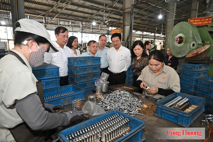 Đoàn công tác thăm quan nhà máy sản xuất tại Công ty CP Khoá Việt - Tiệp.