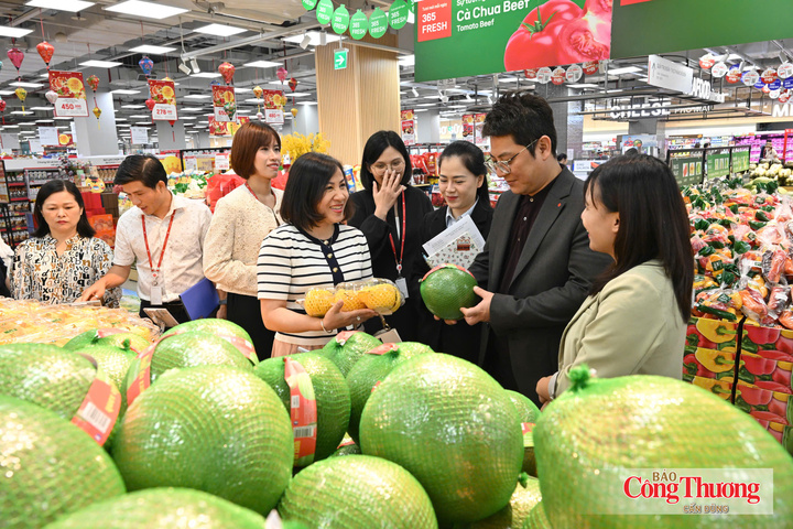 Tham quan gian hàng tại siêu thị Lotte.