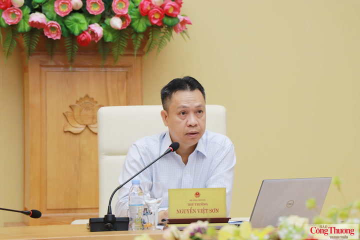 Thứ trưởng Bộ Công Thương Nguyễn Việt Sơn chủ trì cuộc họp.