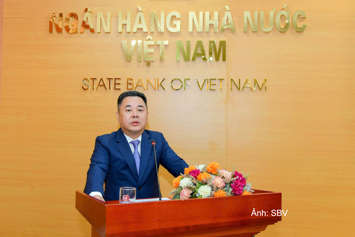 Phó Thống đốc NHNN Nguyễn Ngọc Cảnh phát biểu khai mạc hội nghị.