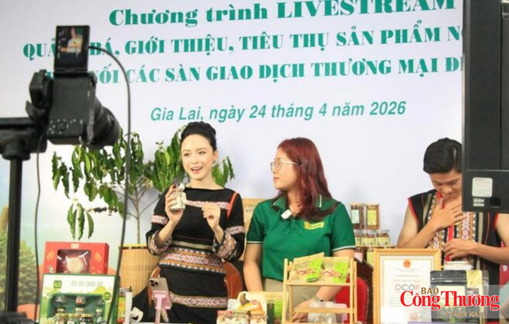 Phiên livestream nông sản diễn ra hồi tháng 4/2026.