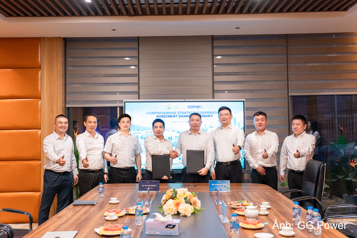 Đại diện lãnh đạo GG Power và Cornex ký kết thỏa thuận hợp tác chiến lược toàn diện về lưu trữ năng lượng (BESS).