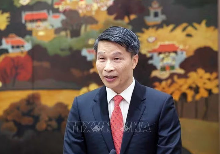 Ông Phạm Bình Đàm, Đại sứ đặc mệnh toàn quyền Việt Nam tại Cộng hòa Dân chủ Timor – Leste phát biểu. Ảnh: Thống Nhất /TTXVN