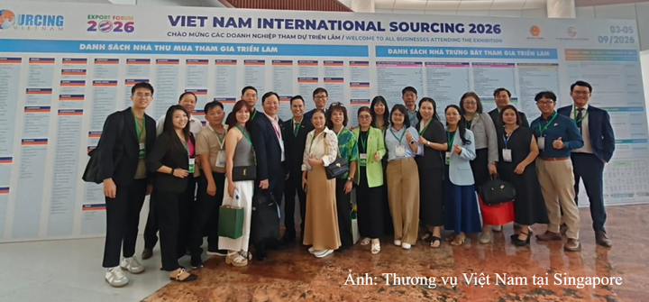 Đoàn doanh nghiệp Singapore tham dự Hội chợ triển lãm Vietnam International Sourcing tại TP. Hồ Chí Minh, tháng 9/2026