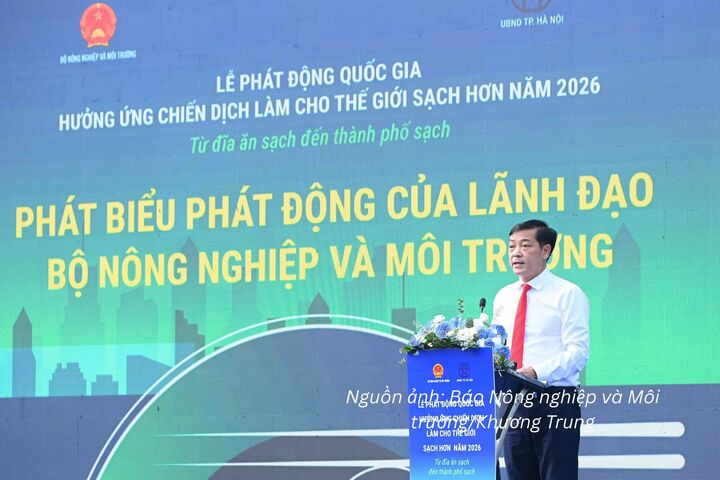 Thứ trưởng Bộ Nông nghiệp và Môi trường Lê Trọng Yên phát biểu tại sự kiện.