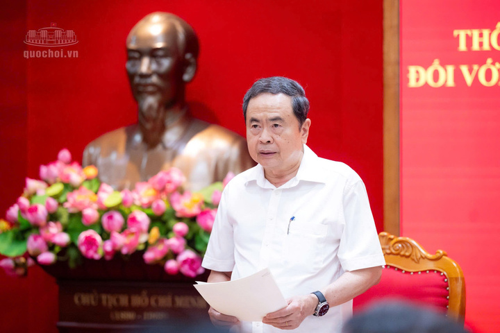 Chủ tịch Quốc hội Trần Thanh Mẫn cho biết nội dung kiểm tra, giám sát lần này tập trung vào công tác cán bộ.