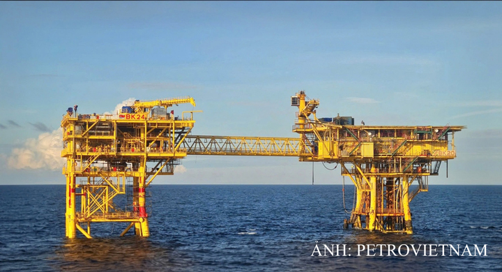 Giàn đầu giếng BK24 thuộc Vietsovpetro.