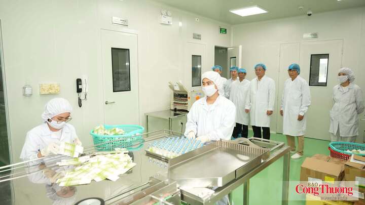 Lãnh đạo thành phố Huế, thực địa tại công ty dược đang hoạt động trong KCN