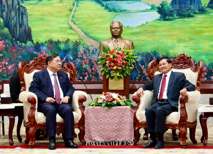 Phó Thủ tướng Thường trực Phạm Gia Túc cảm ơn sự đón tiếp trọng thị, thắm tình đồng chí, anh em của lãnh đạo và nhân dân Lào - Ảnh: chinhphu.vn/Phương Nguyên