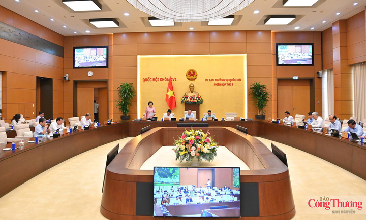 Dưới sự chủ trì của Chủ tịch Quốc hội Trần Thanh Mẫn và điều hành của Phó Chủ tịch Quốc hội Nguyễn Thị Hồng, Ủy ban Thường vụ Quốc hội cho ý kiến về dự án Luật Giao dịch hàng hóa phái sinh.