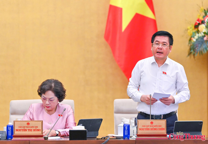 Phó Chủ tịch Quốc hội Nguyễn Hồng Diên phát biểu cho ý kiến hoàn thiện dự án Luật Giao dịch hàng hóa phái sinh.
