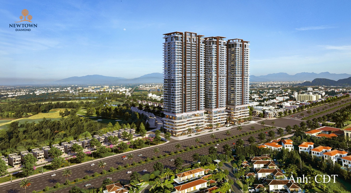 Newtown Diamond sở hữu vị trí liền kề sân gôn, biển và hệ sinh thái nghỉ dưỡng quốc tế.