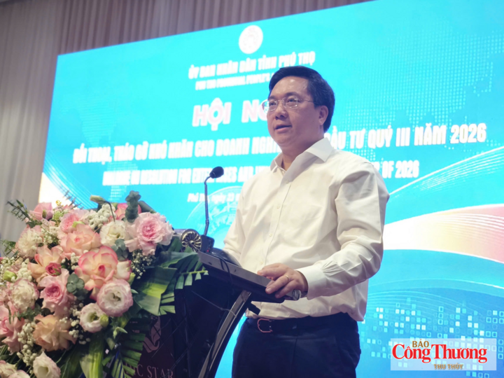 Chủ tịch UBND tỉnh Phú Thọ Trần Duy Đông phát biểu tại hội nghị.