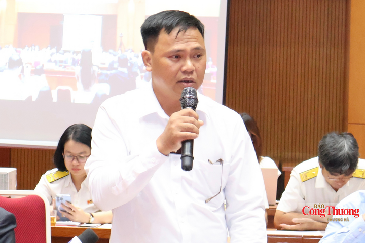Ông Cao Xuân Thanh, Chánh Văn phòng Hiệp hội Gỗ và Lâm sản Việt Nam nêu ý kiến tại hội nghị.